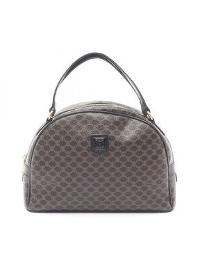 Celine Handbag Macadam Black Canvas Leather